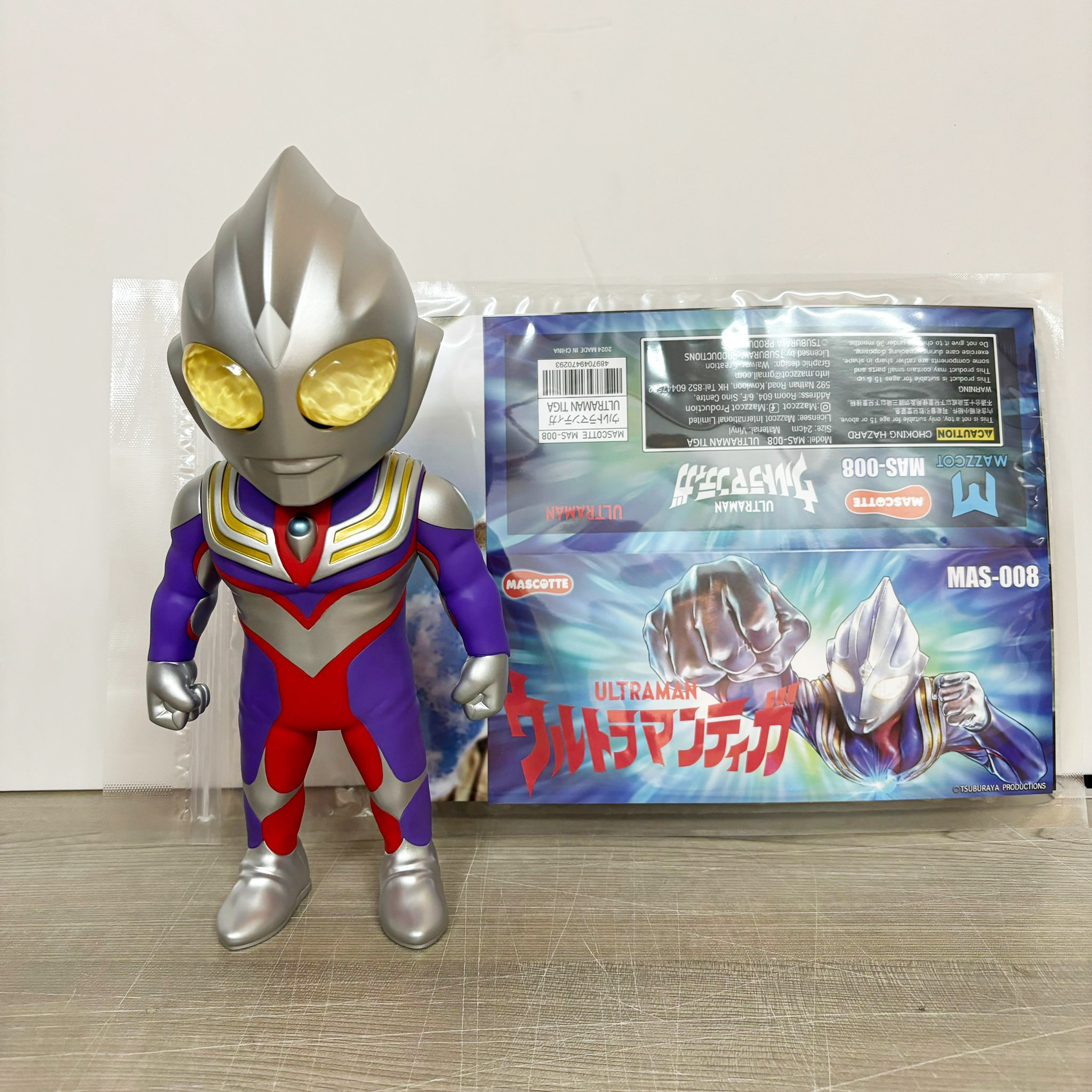 MAZZCOT 24cm 鹹蛋超人TIGA  (MAS-008) / 24cm Ultraman Tiga