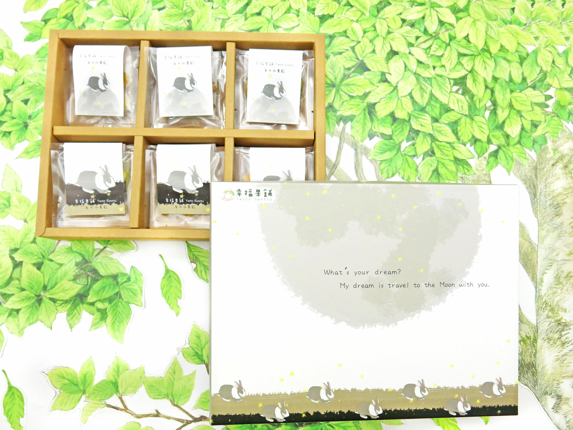 圓月兔水果乾禮盒6格(12入/18入/24入)