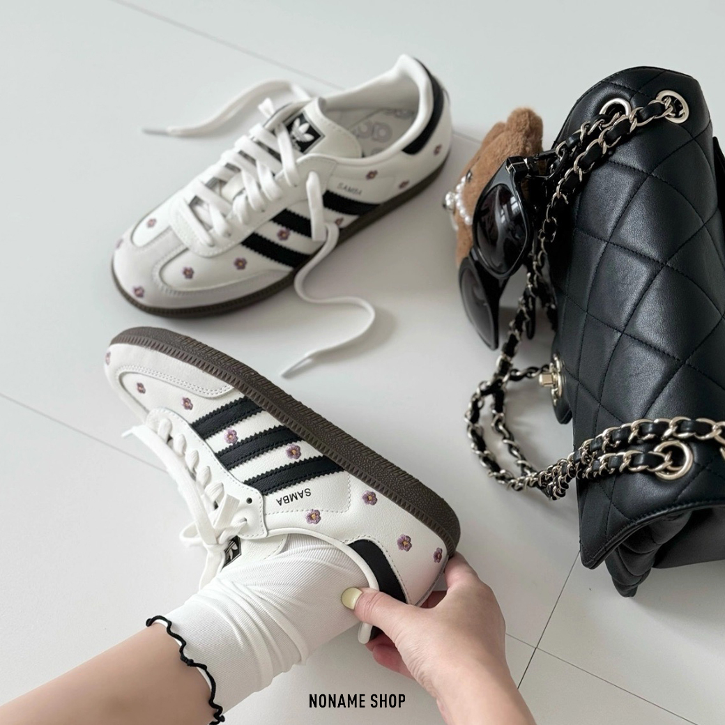 ADIDAS ORIGINALS SAMBA OG 刺繡 小花 德訓鞋 兩色 (男/女款)