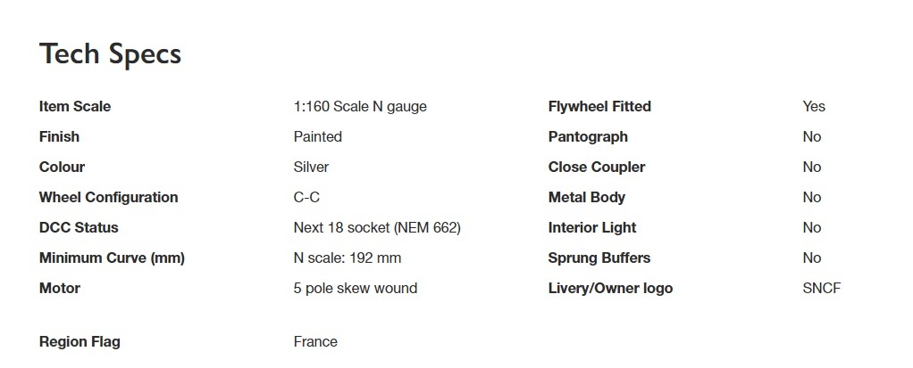 Arnold HN2585S N規 SNCF, CC 21001 數位音效電車
