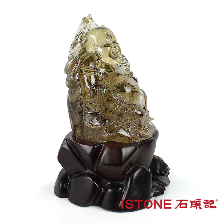 石頭記-天然黃水晶-彌勒佛