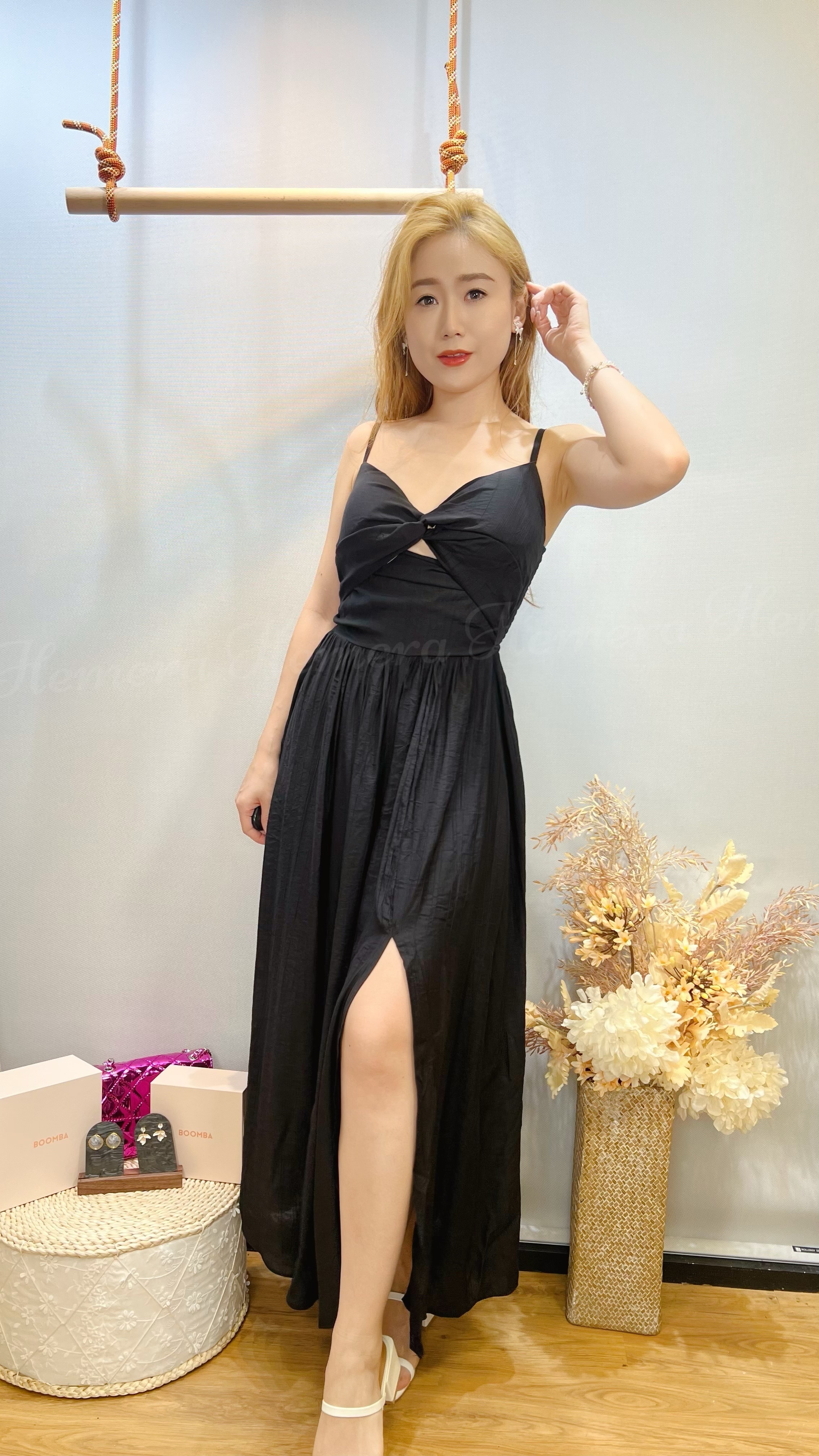 DR24S0803 性感窿窿開叉連身裙