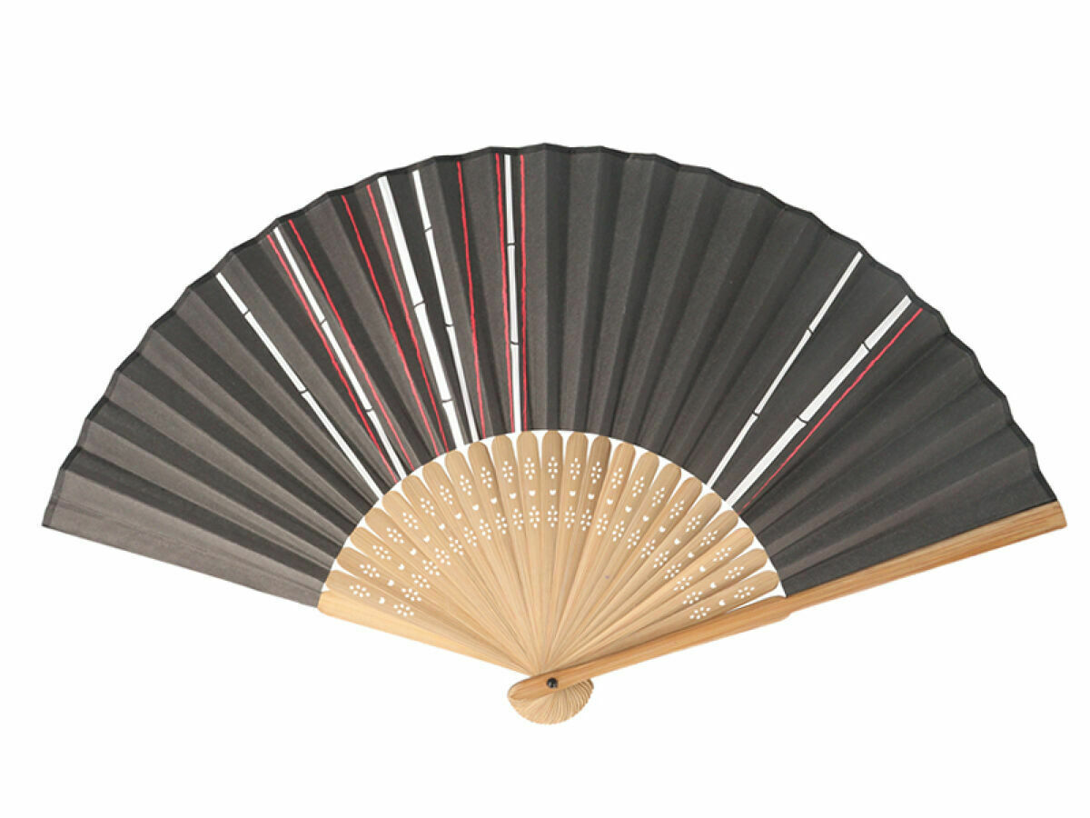 折扇/竹紋 23cm