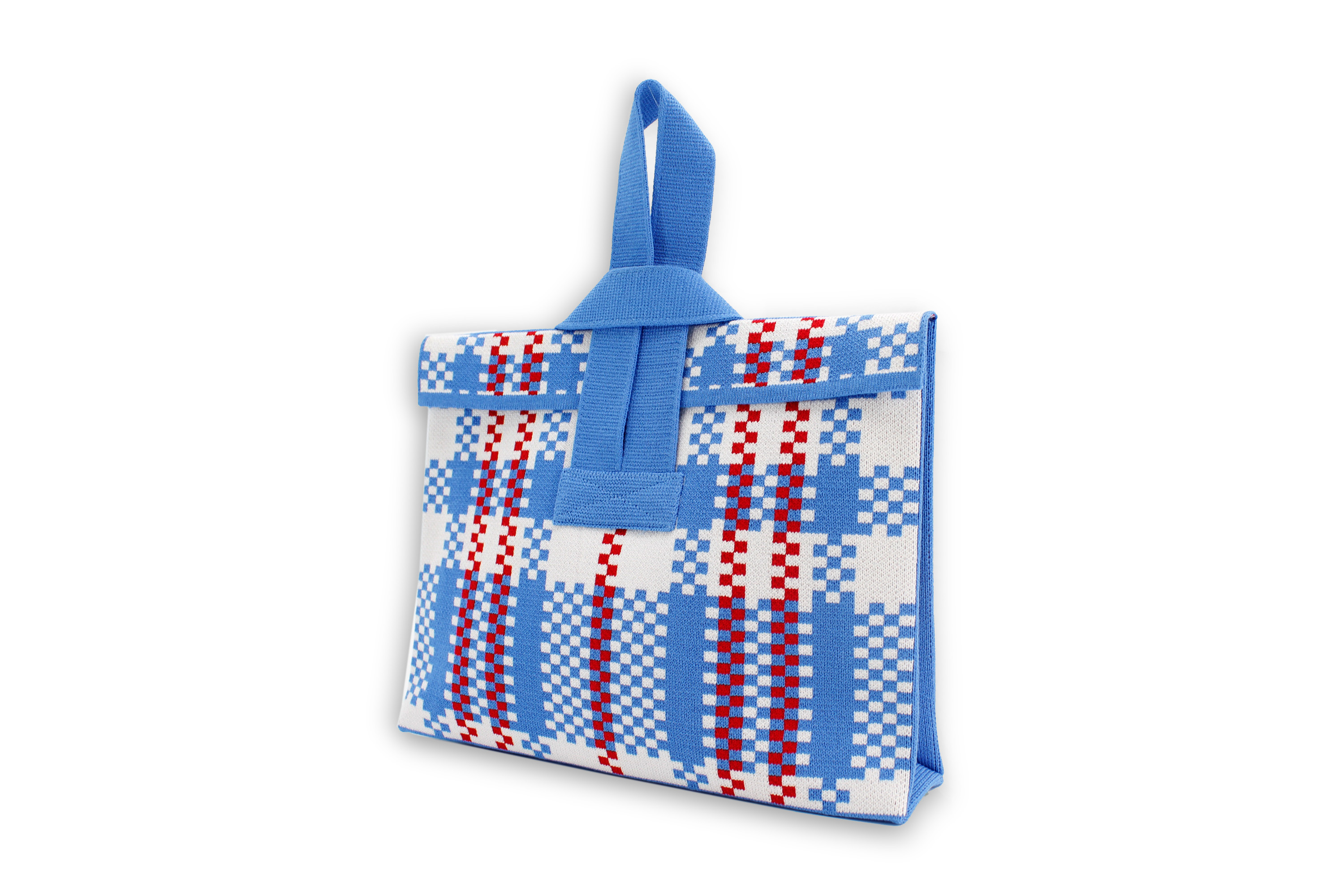 紅白藍格仔手提袋