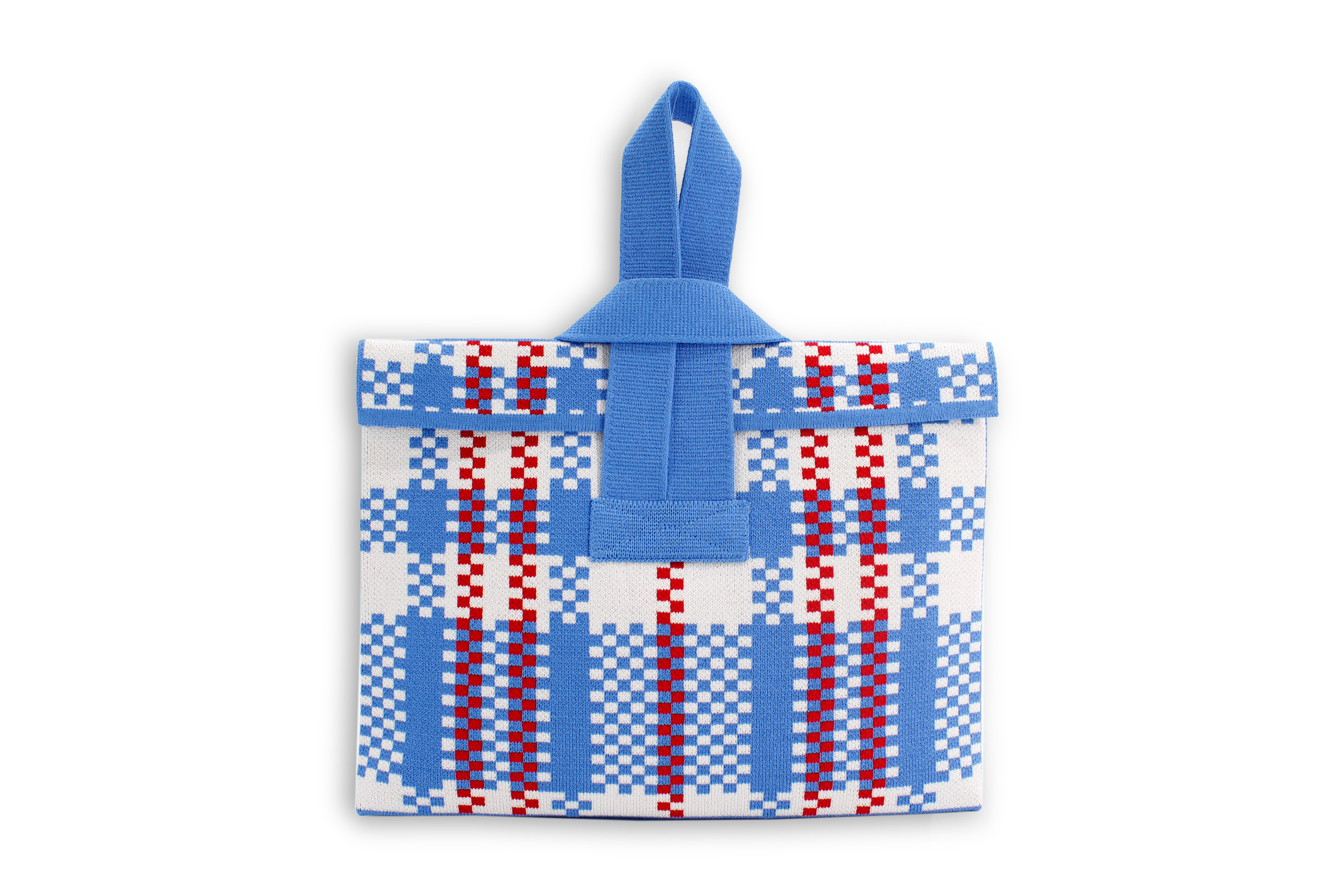 紅白藍格仔手提袋