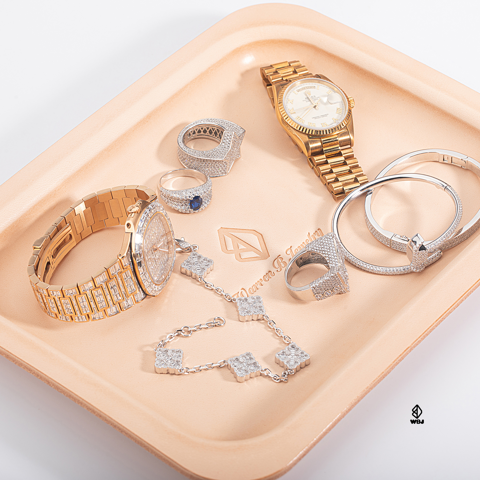 WBJ皮革珠寶收納盤