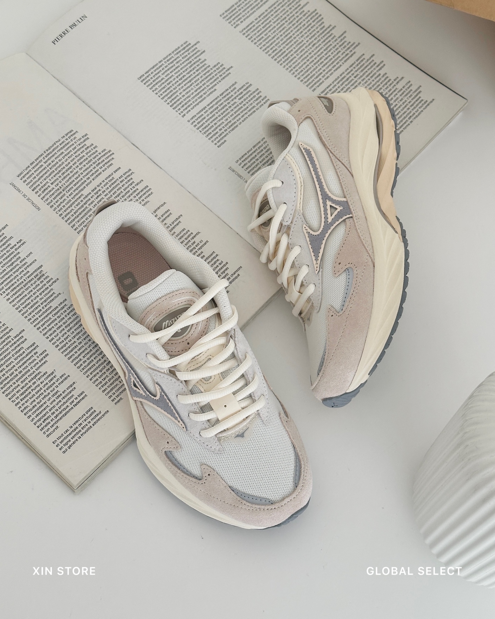 【現貨】Mizuno 美津濃 Wanve Rider β 麂皮 透氣 休閒 復古 慢跑鞋 奶茶