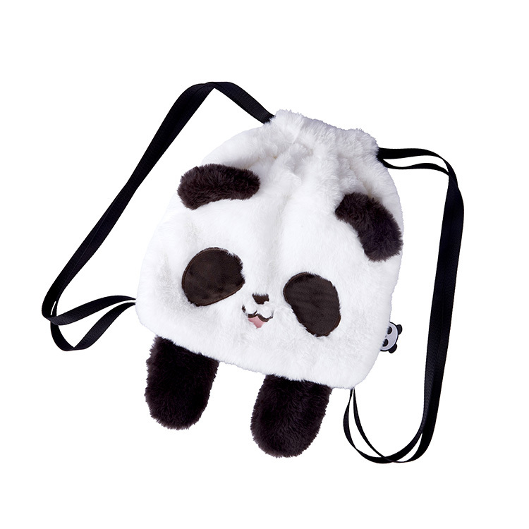 Panda Plush String Bag