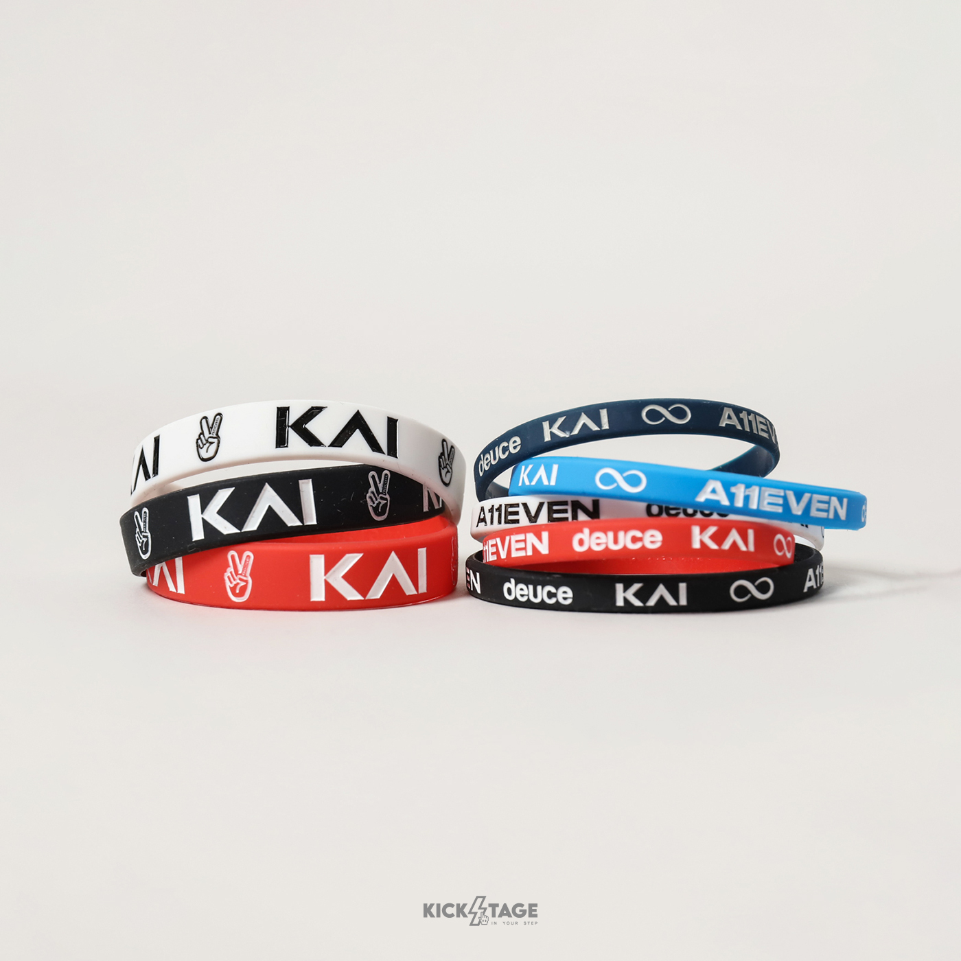 [售出無退換]一入 Deuce Brand Kaibands KAI Kyrie irving 細版/ 寬版 LOGO 經典 穿搭 籃球 矽膠 運動手環【DEXKAI001】