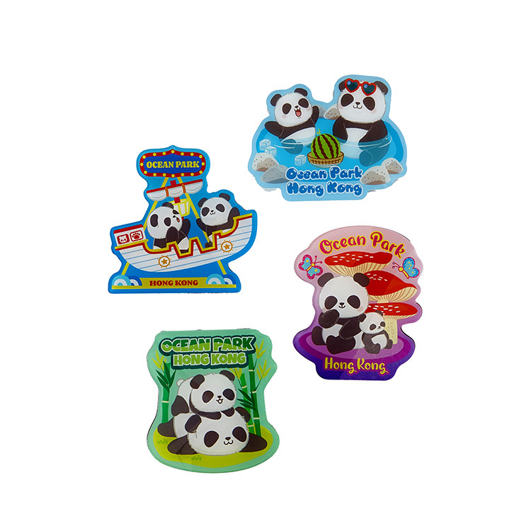 Parent & Child Panda with Mushroom Acrylic Magnet