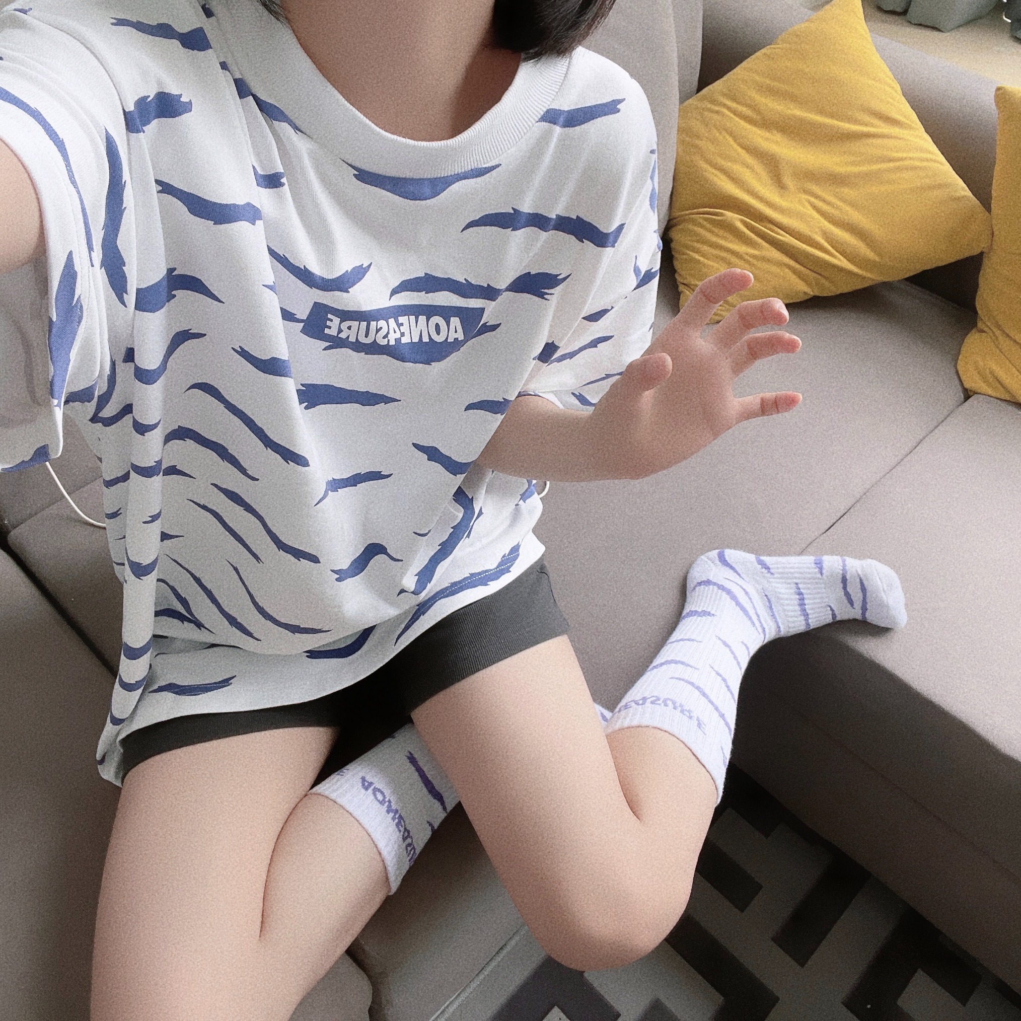 Aone4sure 加布獸獸紋 短袖 T恤