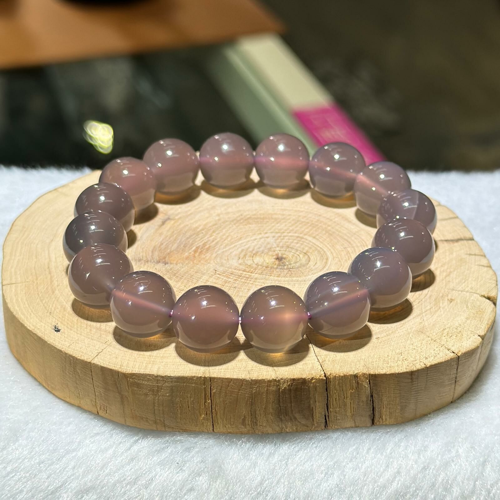 大m💫烟紫玉髓手串 13 mm +/-