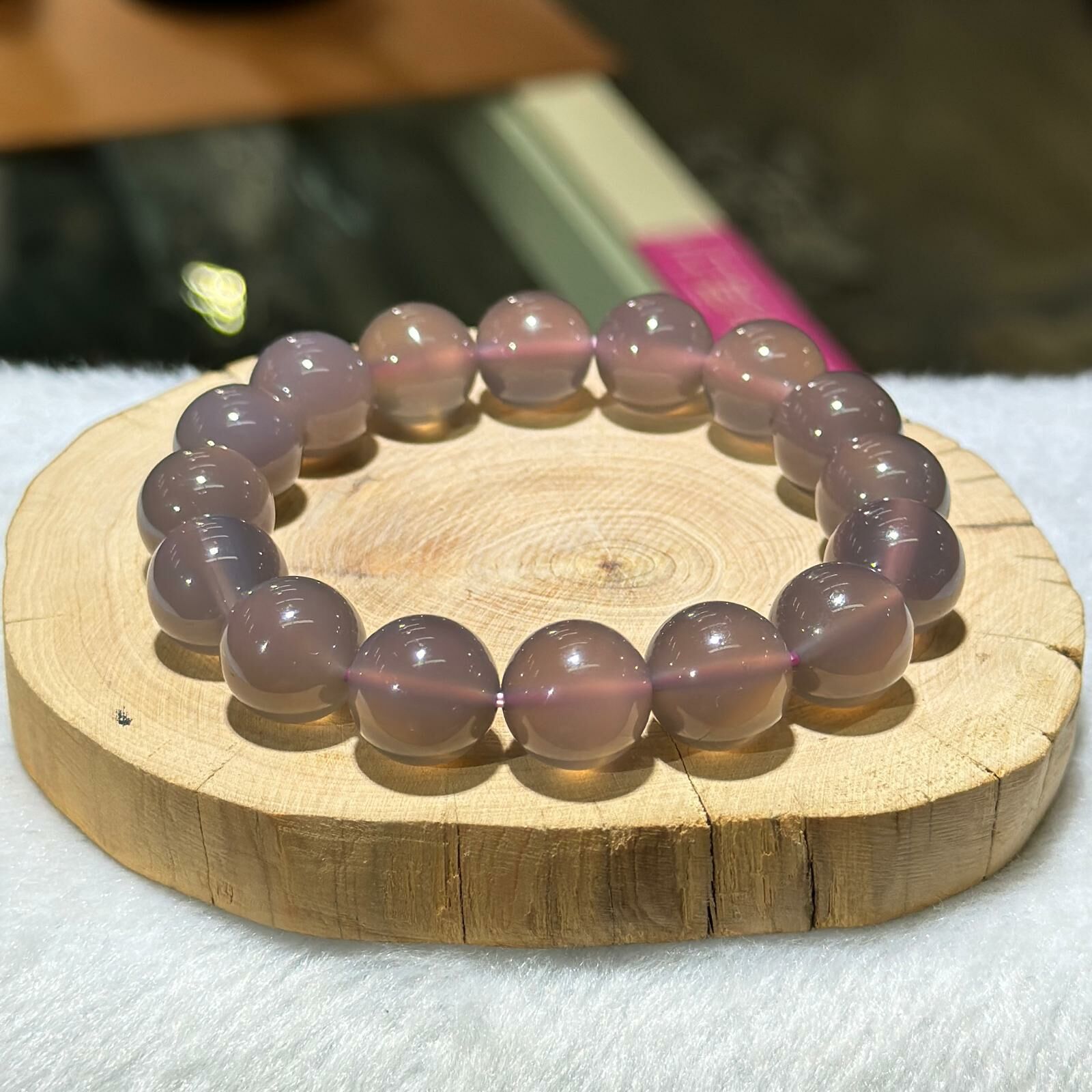 大m💫烟紫玉髓手串 13 mm +/-
