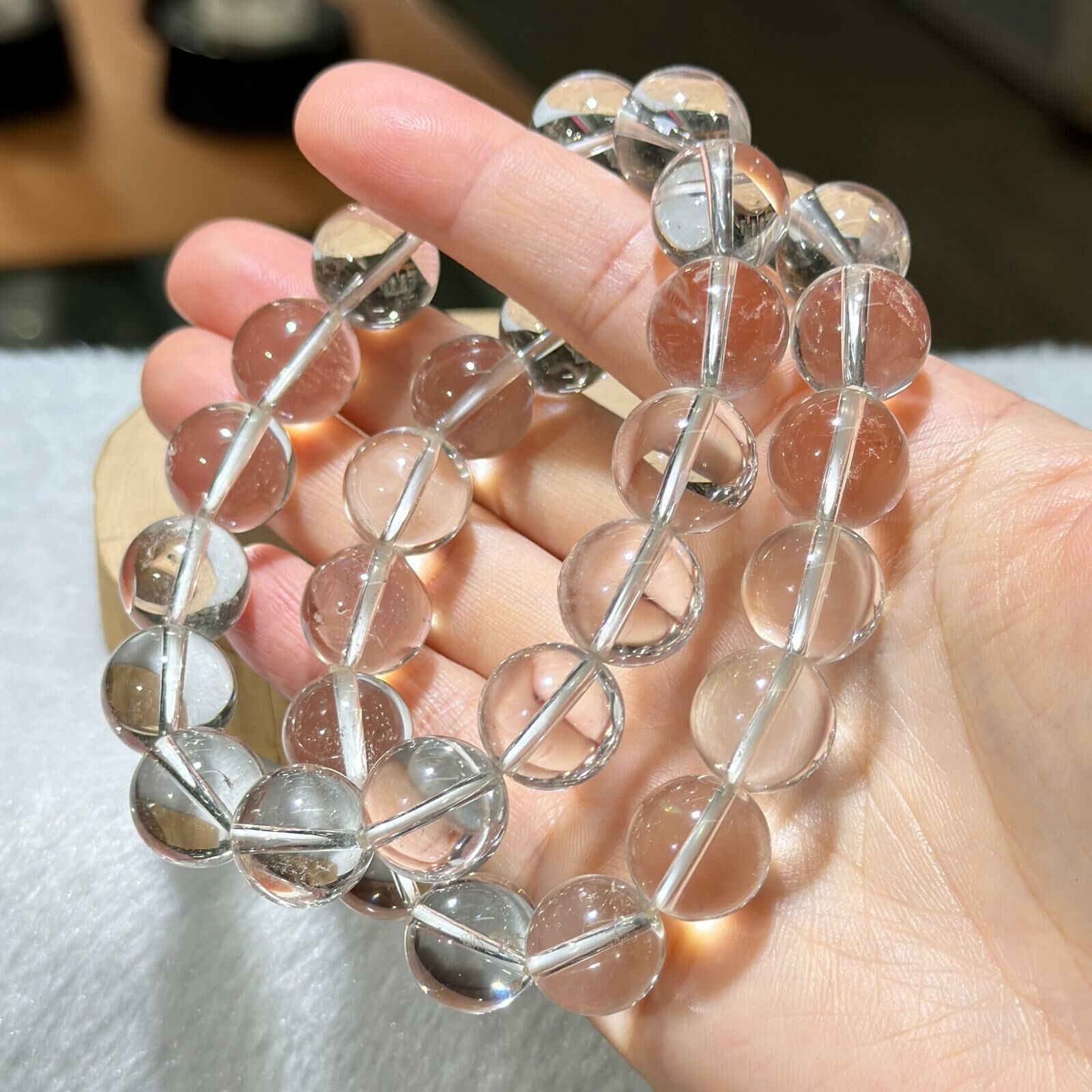 大m💫白水晶手串 13 mm +/-