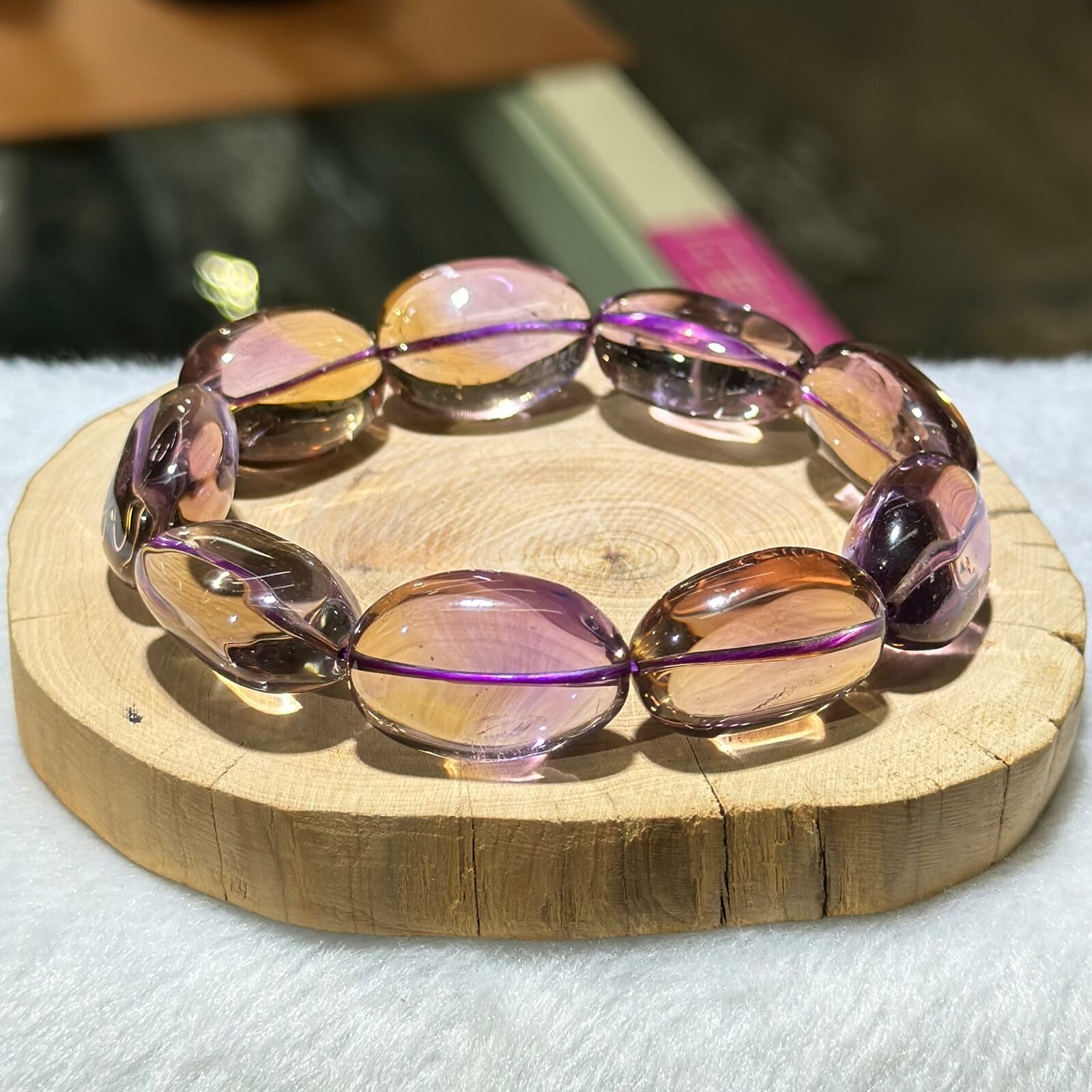 大m💫紫黃晶手串 (隨形) 17 mm +/-