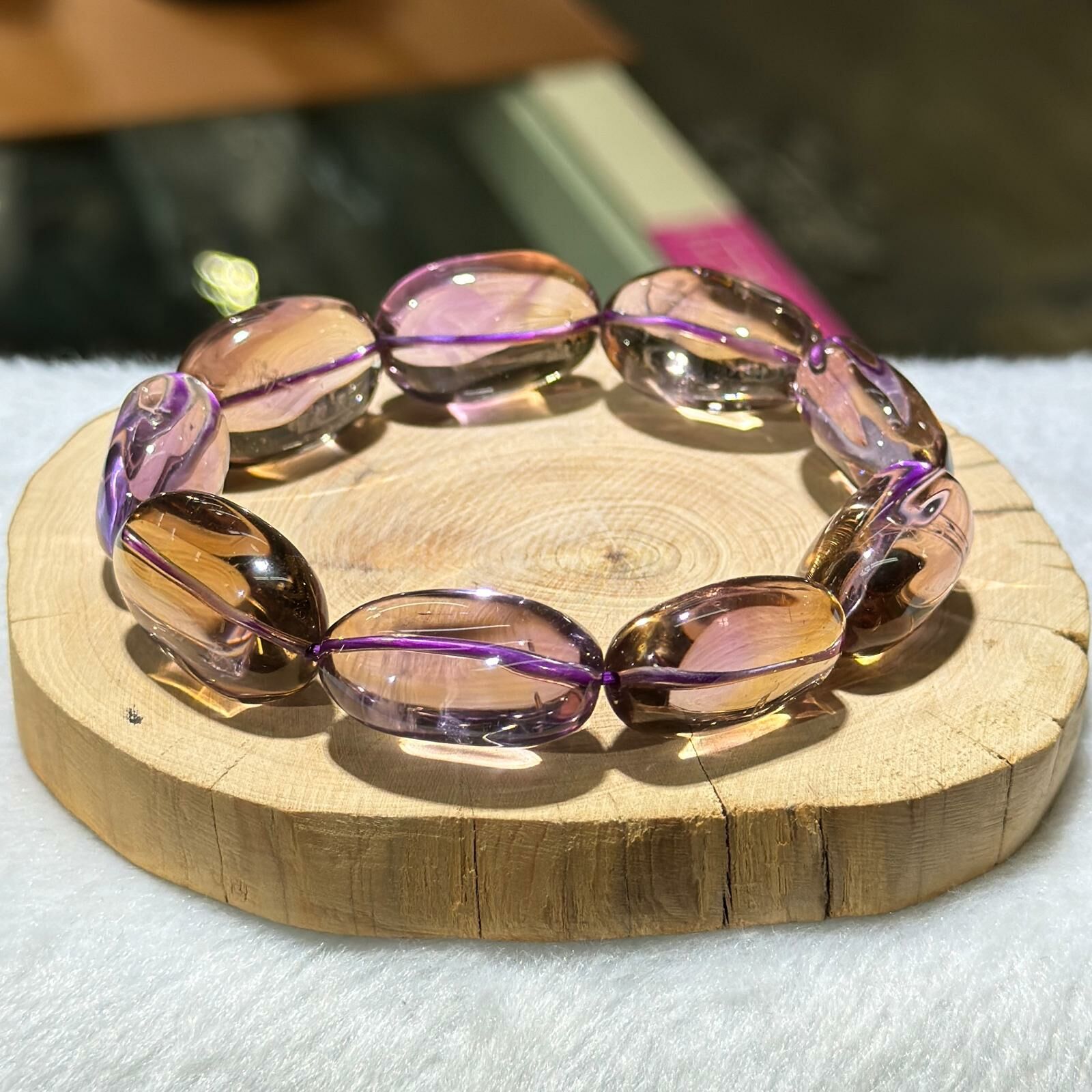 大m💫紫黃晶手串 (隨形) 17 mm +/-