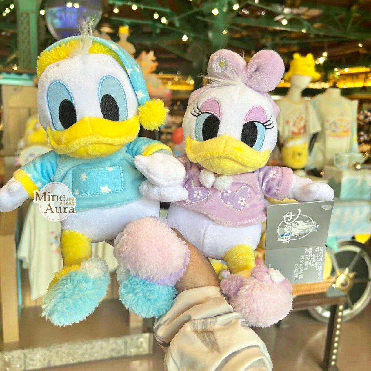 (限時特價) 唐老鴨 Donald 黛西 Daisy 睡衣造型 娃娃 玩偶 -上海迪士尼樂園