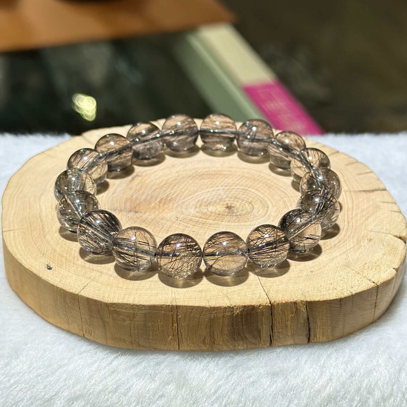 順髮✨黑髮晶手串 11 mm+/-