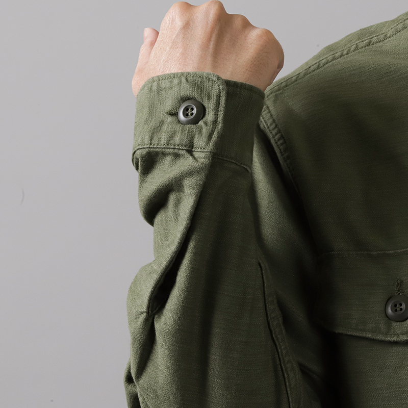orSlow 4 Pockets U.S. Army Shirt Dark Olive