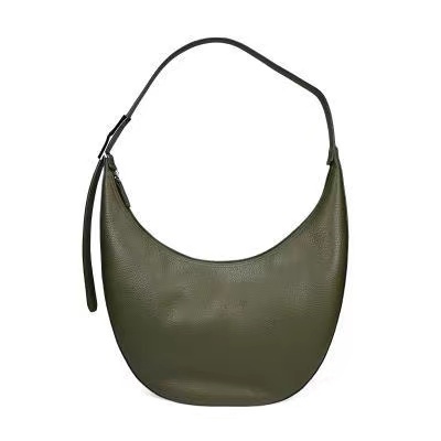 LONGCHAMP 軍色皮革斜挎包大號 -T