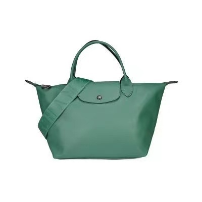 LONGCHAMP 超靚綠色小號手提包 -T