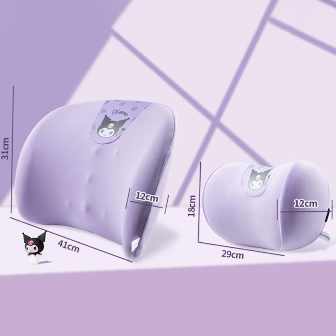 Kuromi卡通記憶棉護頸枕腰墊