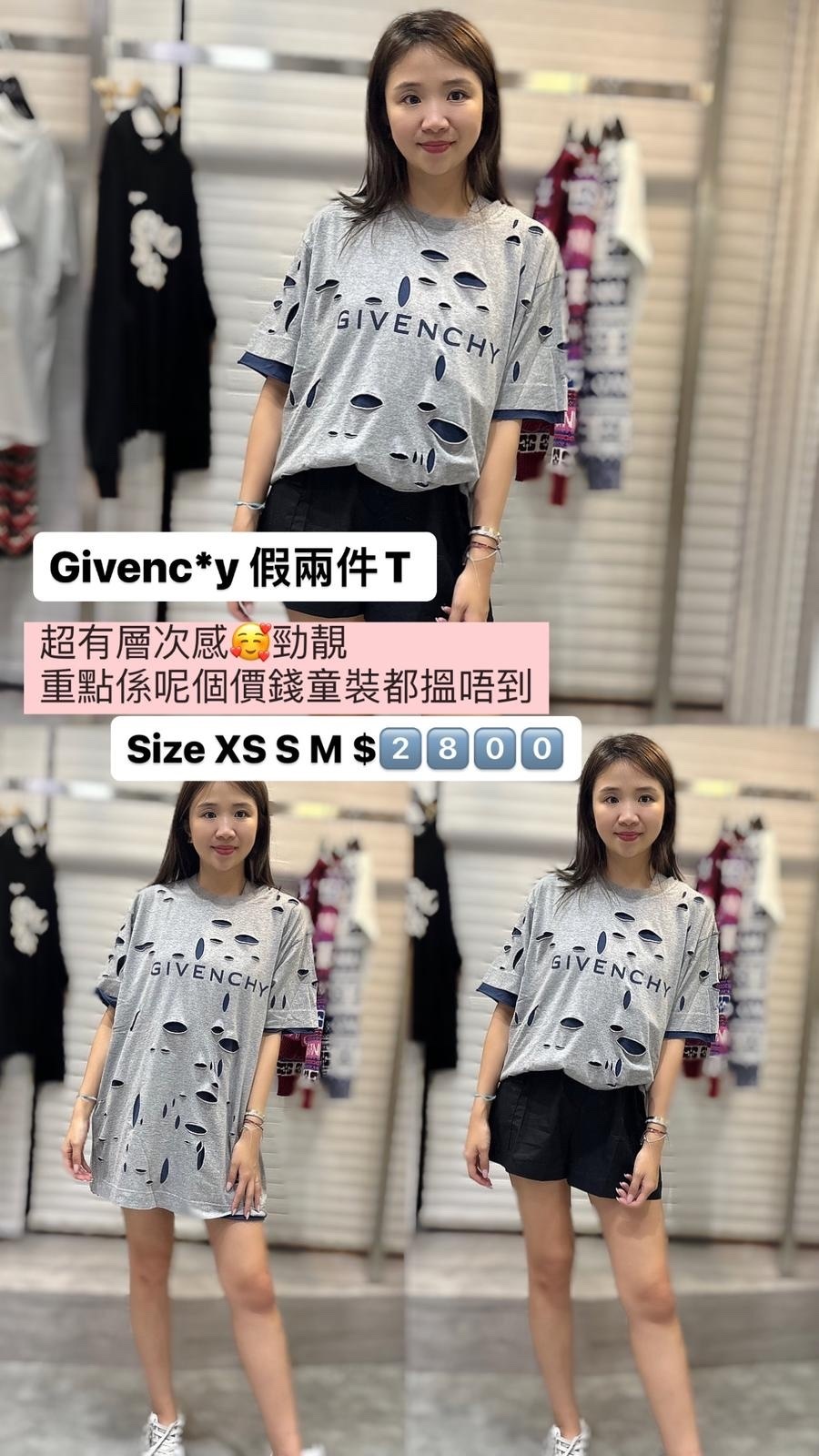 GIVENCHY 破洞短袖 -M