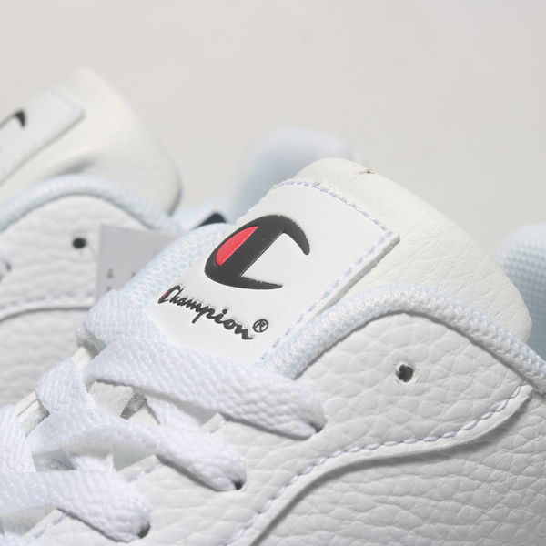 CHAMPION 休閒鞋 全白 草寫LOGO 皮革 小白鞋 女 WFUS208800