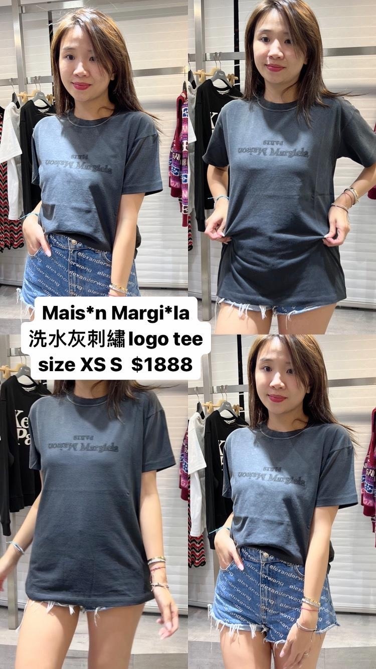 Maison Margiela 马吉拉刺绣logo 作旧黑 短袖 -M