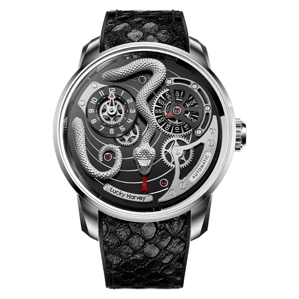 【LUCKY HARVEY 真樂時】LHY-A009 靈蛇蟄起 夜光錶盤 全自動機芯 手錶 機械 手錶-