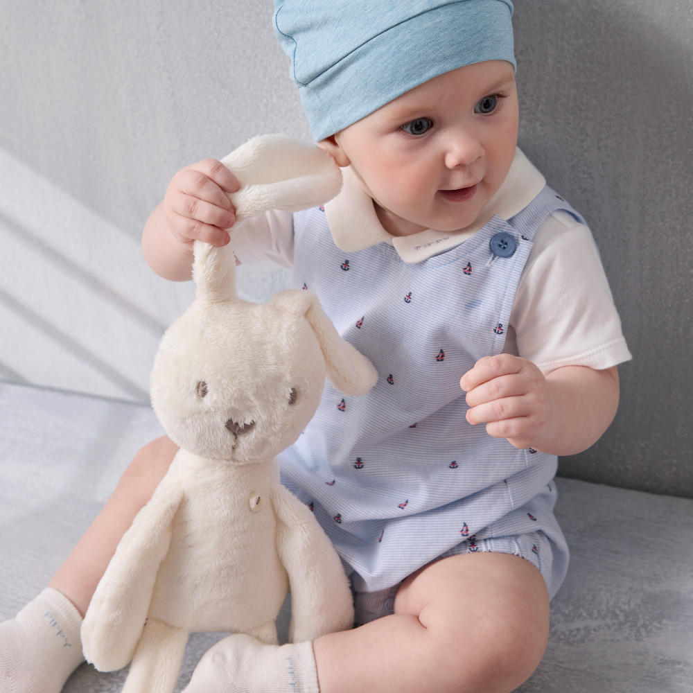 PIPPY 萌萌長耳兔毛絨絨玩偶 米白