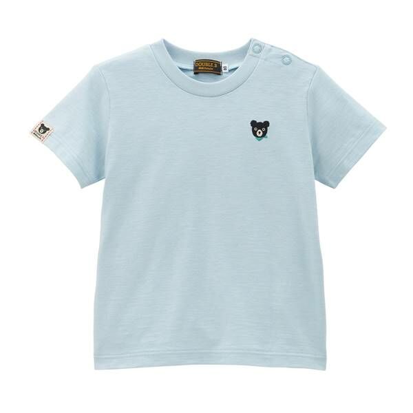 DOUBLE_B B君刺繡短袖T恤-淺藍
