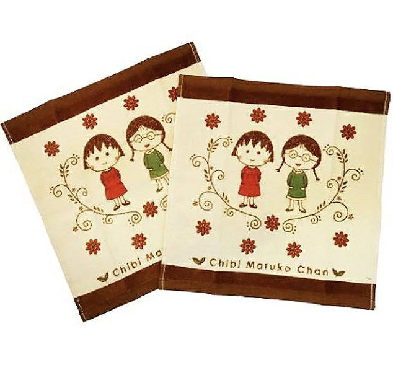 櫻桃小丸子 全棉毛巾2枚組 34x35cm