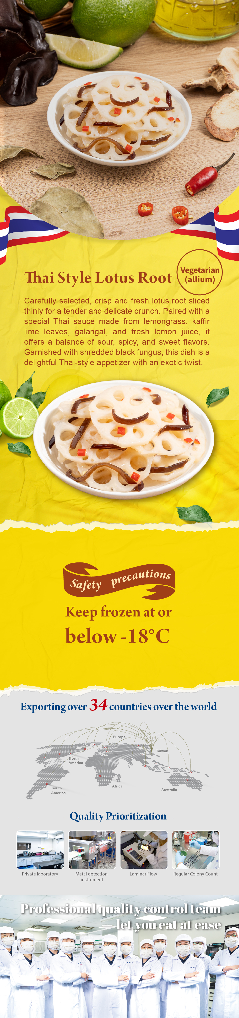 【LAND TEN Veggie】Thai Style Lotus Root