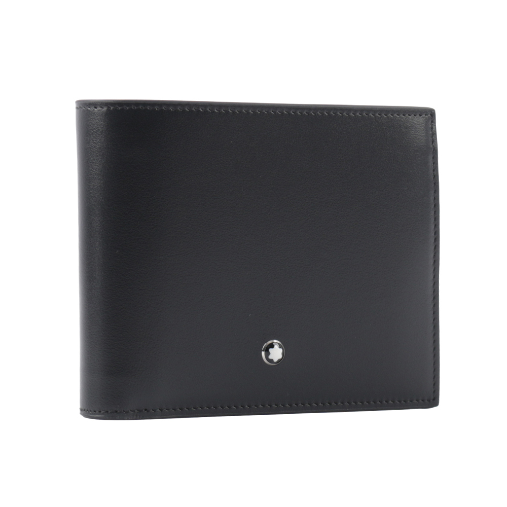 【Montblanc】Meisterstuck 大班系列平滑牛皮零錢袋對開短夾