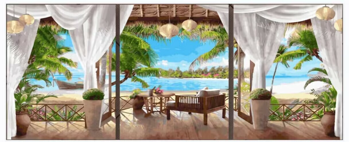 【95340】浪漫度假 40*50CM*3