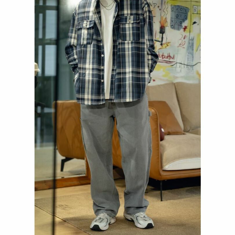 356水洗畫家牛仔褲