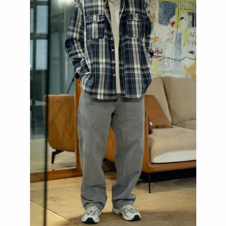 356水洗畫家牛仔褲