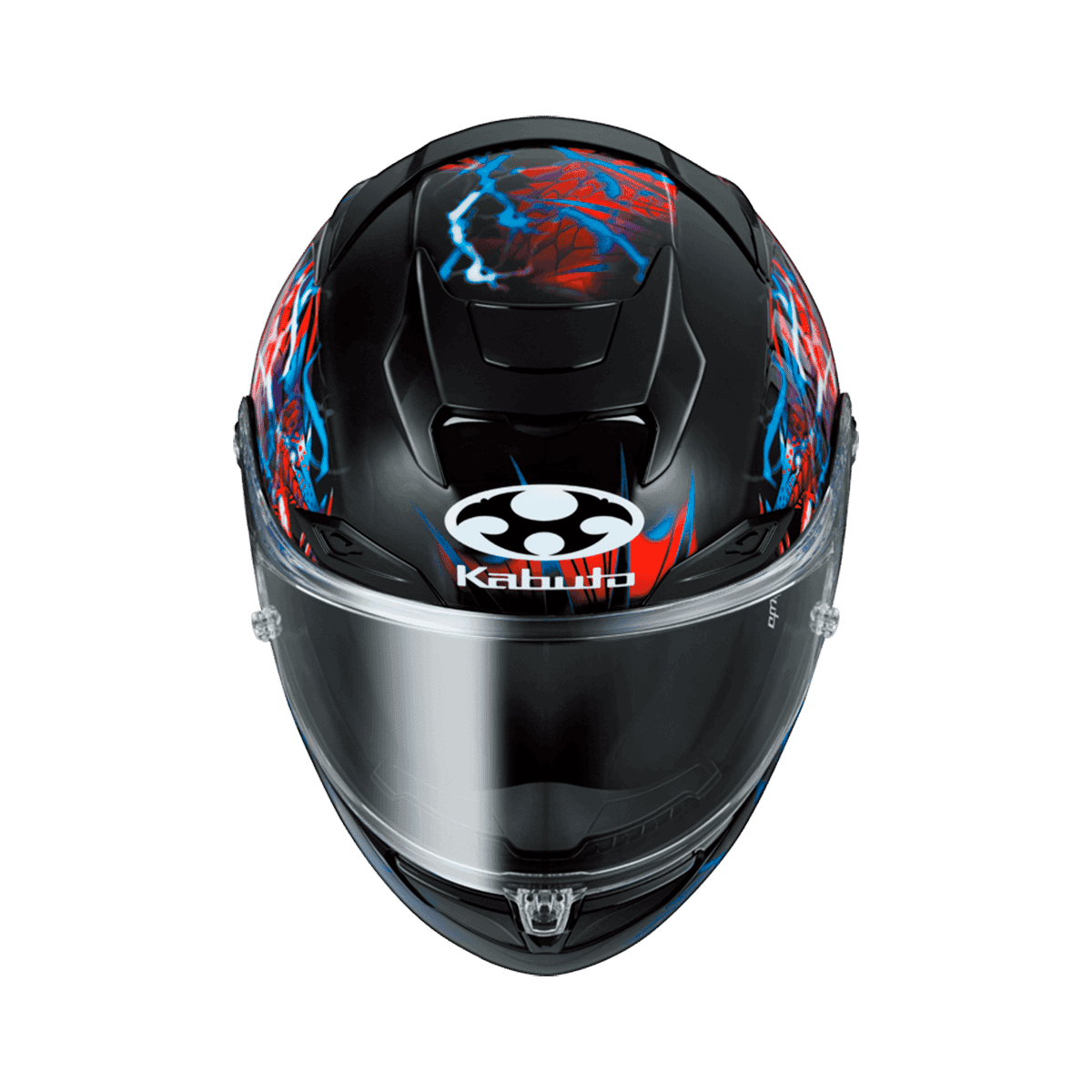 KABUTO F-17 TRICK 亮黑藍 彩繪 頂級帽款 賽道帽款
