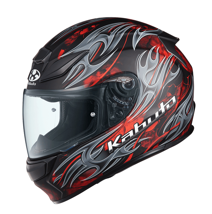 KABUTO SHUMA FLAME 消光黑紅 彩繪 全罩式