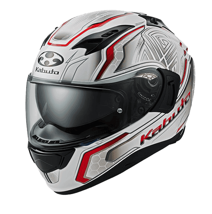 KABUTO KAMUI III CIRCLE 珍珠白紅  彩繪 全罩式 內墨片