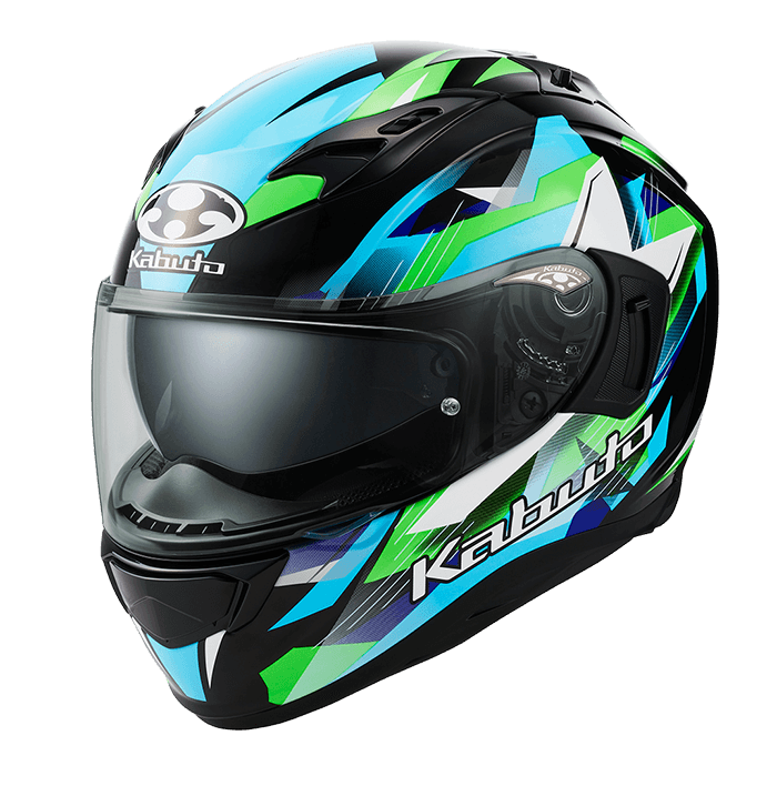 KABUTO KAMUI III STARS 黑綠 彩繪 全罩式 內墨片