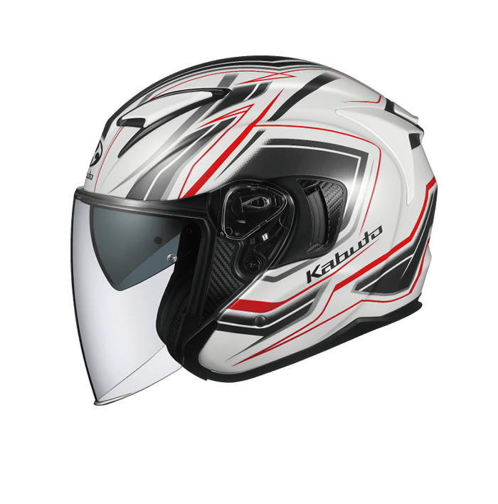 KABUTO EXCEED CLAW 珍珠白 彩繪 3/4帽款 內墨片