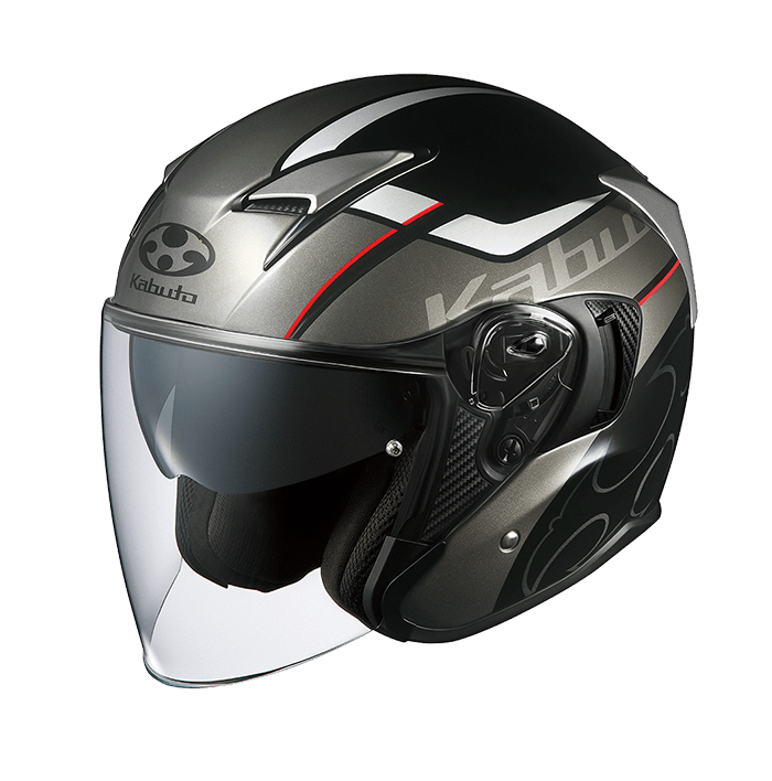 KABUTO EXCEED GLIDE 黑 青銅 彩繪 3/4帽款 內墨片