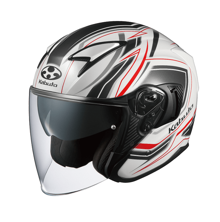 KABUTO EXCEED CLAW 珍珠白 彩繪 3/4帽款 內墨片