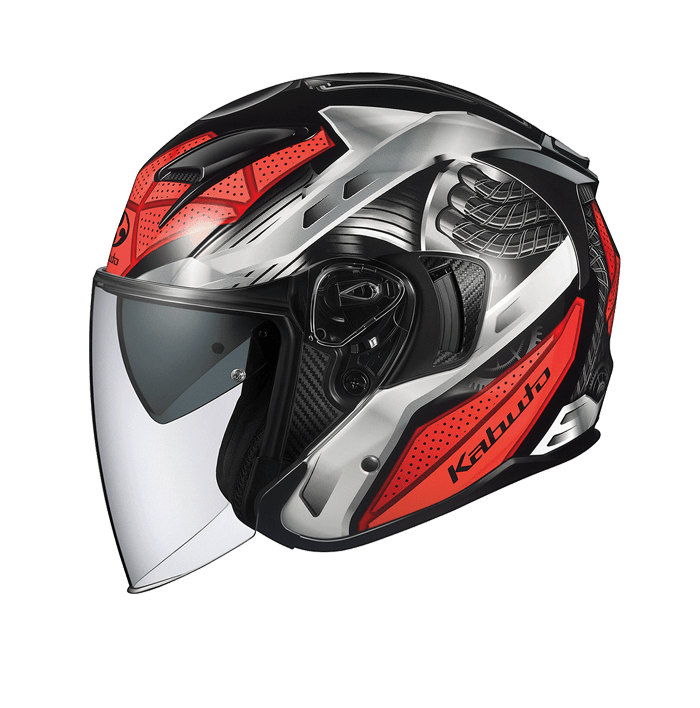 KABUTO EXCEED SPARK 黑灰 彩繪 3/4帽款 內墨片