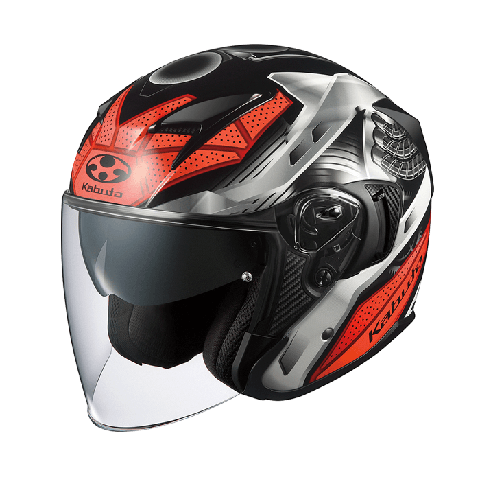 KABUTO EXCEED SPARK 黑灰 彩繪 3/4帽款 內墨片