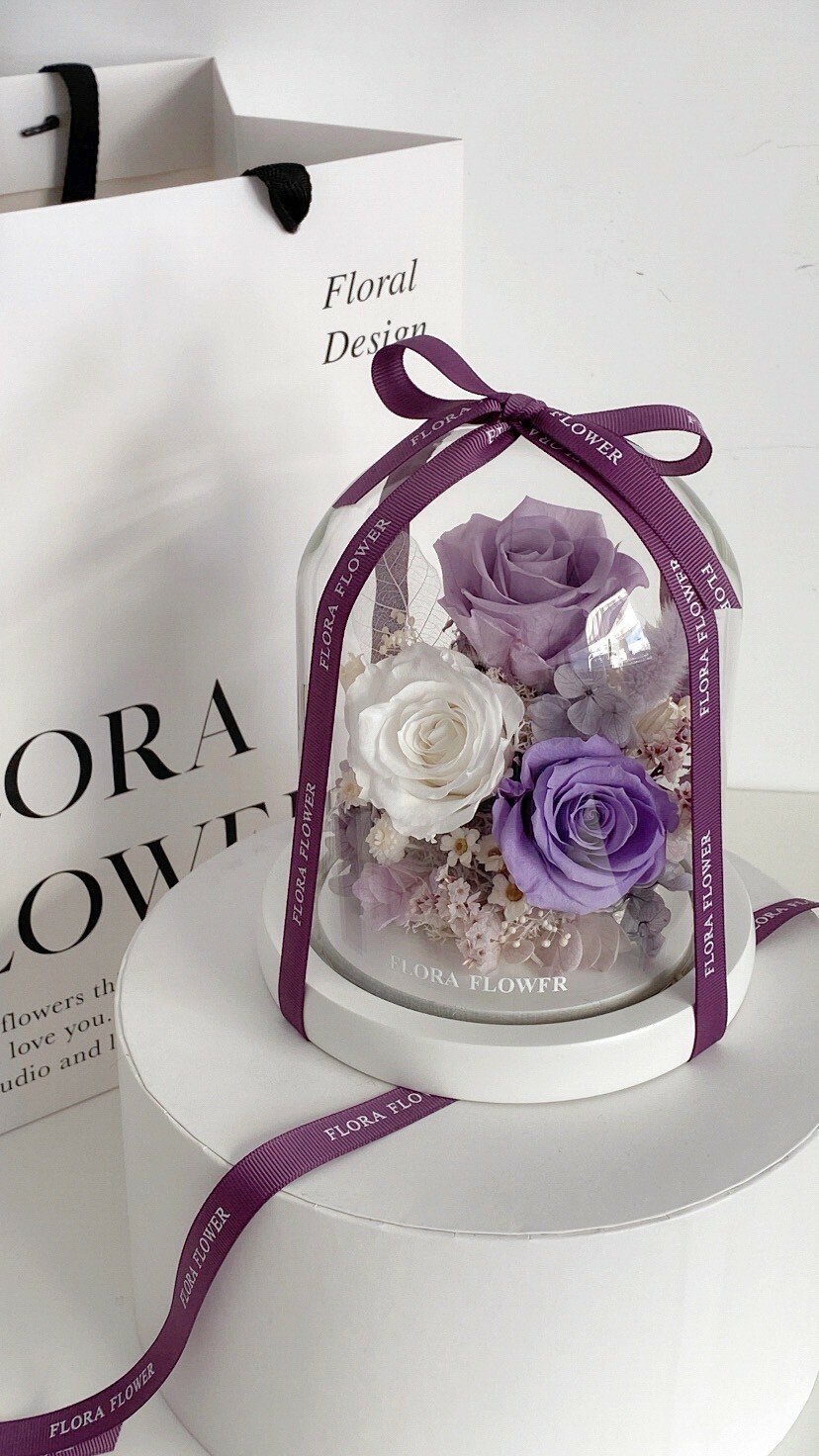 永生花夜燈-溫柔暮山紫