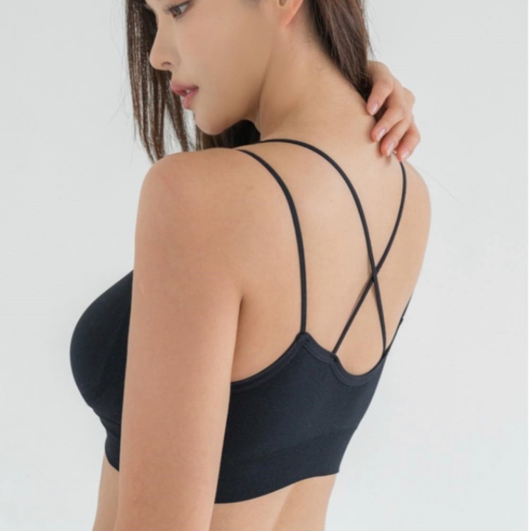 韓國 DOROSIWA 全包覆空氣感高彈力美背內衣 黑色