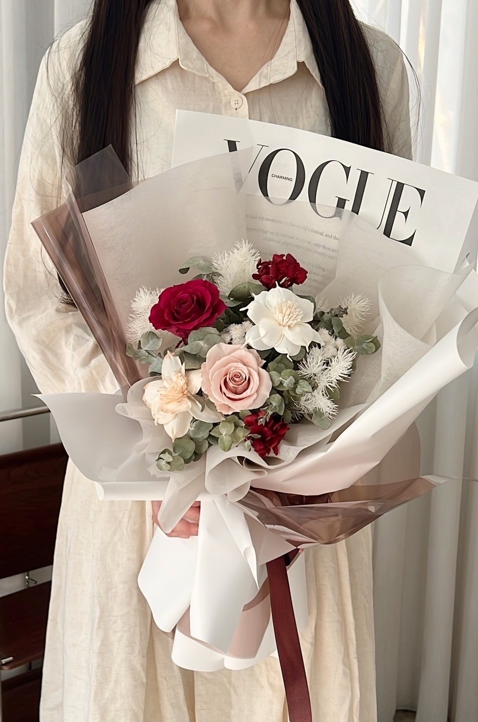 韓系永生花束-花間耳語